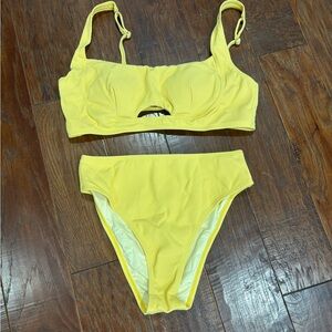 Cupshe Yellow Bikini Set